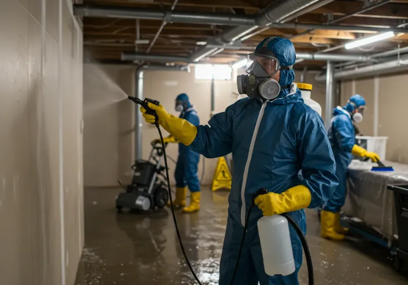 Basement Sanitization and Antimicrobial Treatment process in Twin Lakes, VA