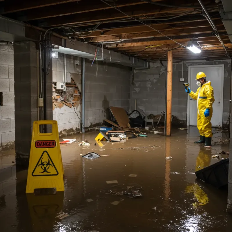 Flooded Basement Electrical Hazard in Twin Lakes, VA Property